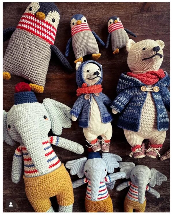 Funny Crochet Doll, Handmade Emotional Support Knitting Wool Animal Gift Car Ornament with Positive Affirmation Card for Car Home Office